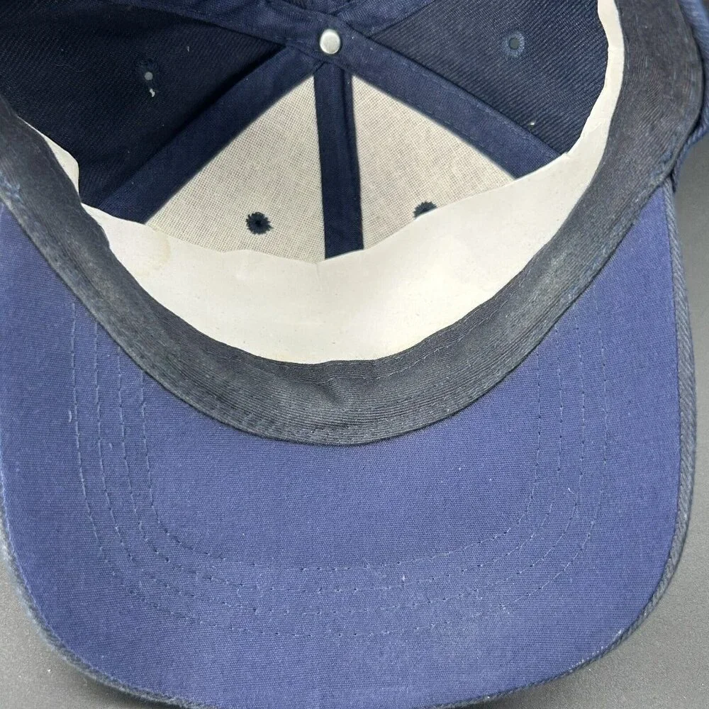 US Wings Pilot Shop Advertising Hat Cap Navy Blue Military Adjustable USA Flag